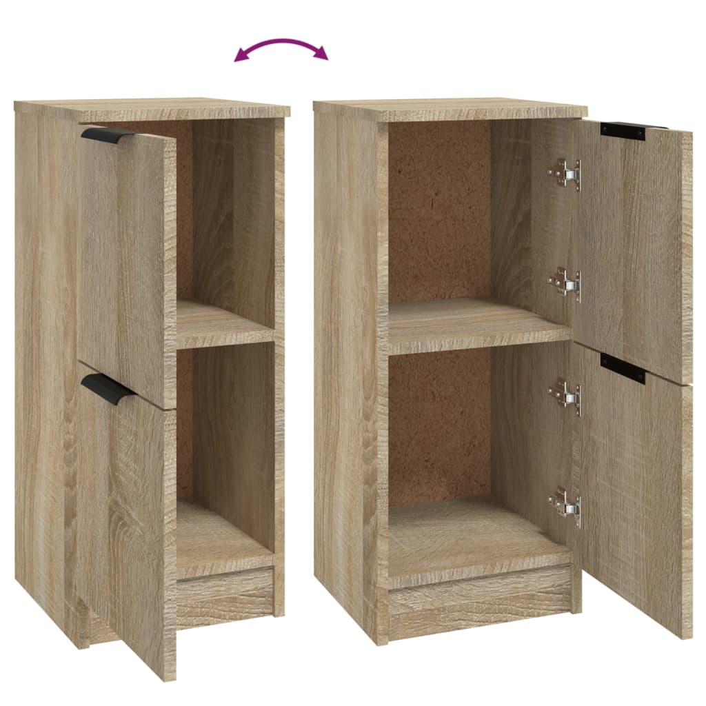 Sideboards 2 Stk. Sonoma-Eiche 30x30x70 cm Holzwerkstoff