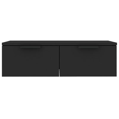 Wandschrank Schwarz 68x30x20 cm Holzwerkstoff