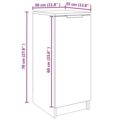 Schuhschrank Hochglanz-Weiß 30x35x70 cm Holzwerkstoff