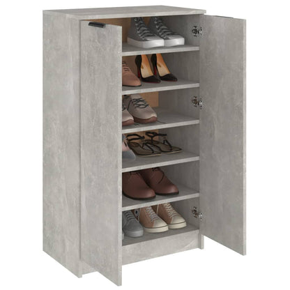 Schuhschrank Betongrau 59x35x100 cm Holzwerkstoff