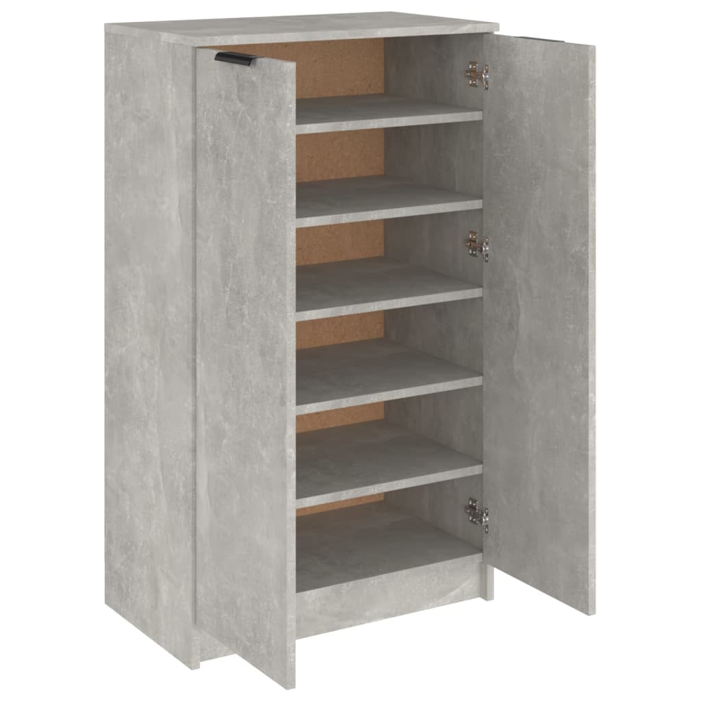 Schuhschrank Betongrau 59x35x100 cm Holzwerkstoff