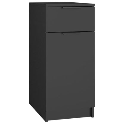 Büroschrank Schwarz 33,5x50x75 cm Holzwerkstoff