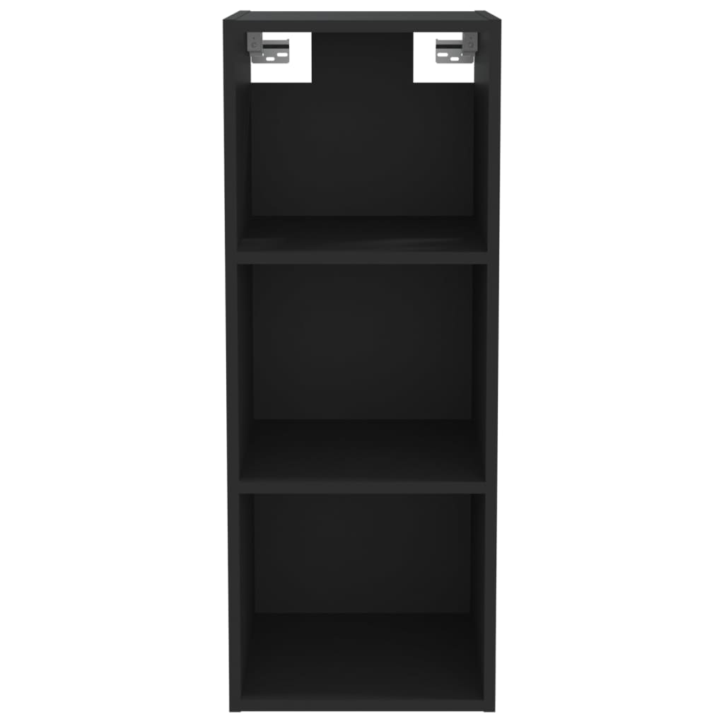 Wandschrank Schwarz 34,5x32,5x90 cm Holzwerkstoff