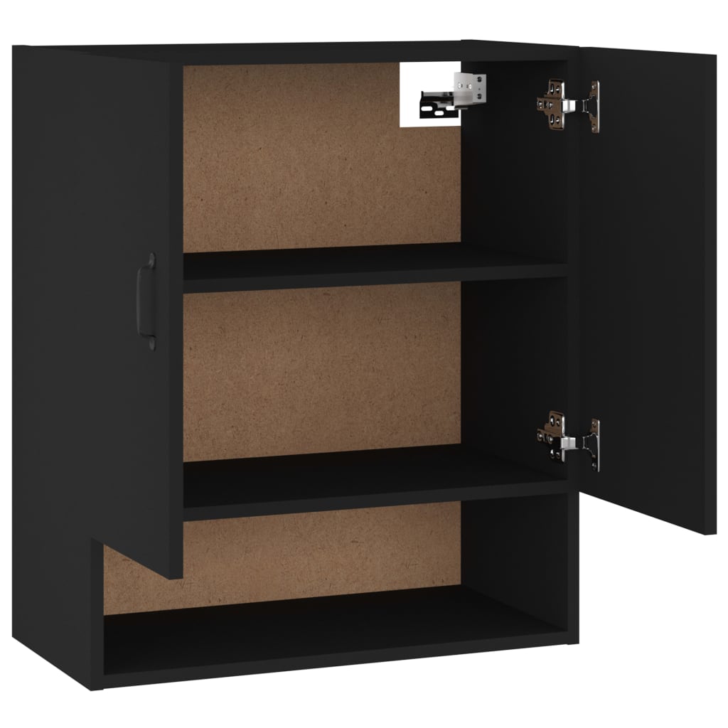 Wandschrank Schwarz 60x31x70 cm Holzwerkstoff