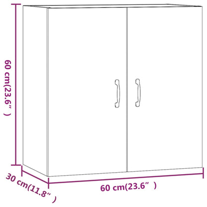 Wandschrank Betongrau 60x31x60 cm Holzwerkstoff