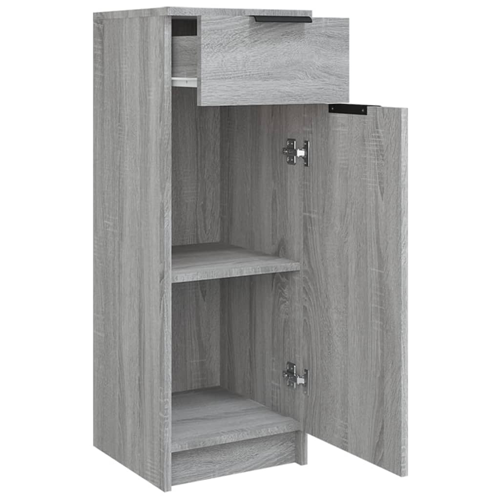 Badschrank Grau Sonoma 32x34x90 cm Holzwerkstoff