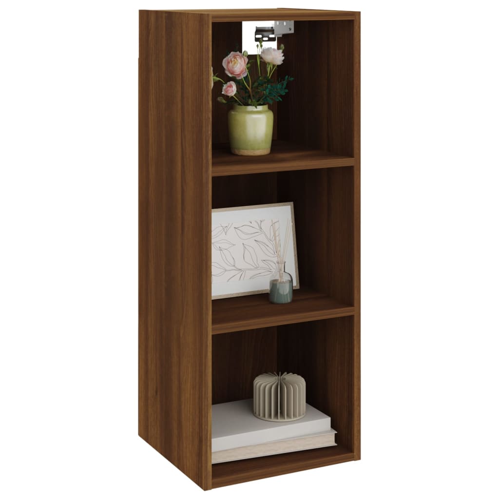 Wandschrank Braun Eichen-Optik 34,5x32,5x90 cm Holzwerkstoff