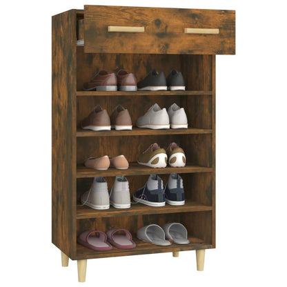 Schuhschrank Räuchereiche 60x35x105 cm Holzwerkstoff