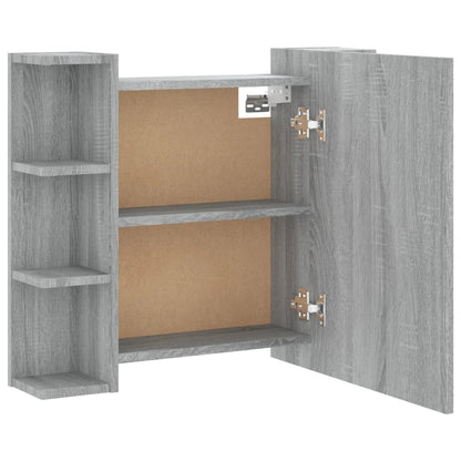 Spiegelschrank mit LED Grau Sonoma 70x16,5x60 cm