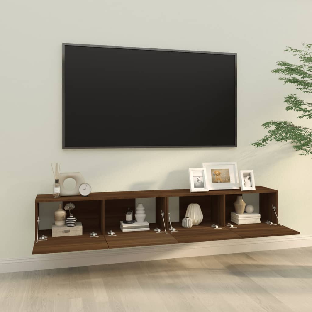 TV-Wandschränke 2 Stk. Eichen-Optik 100x30x30 cm Holzwerkstoff