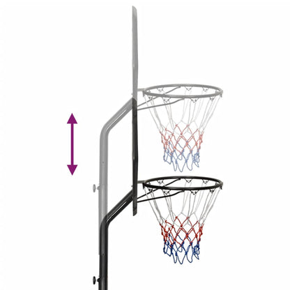 Supporto per canestro da basket, nero, 282-352 cm, polietilene
