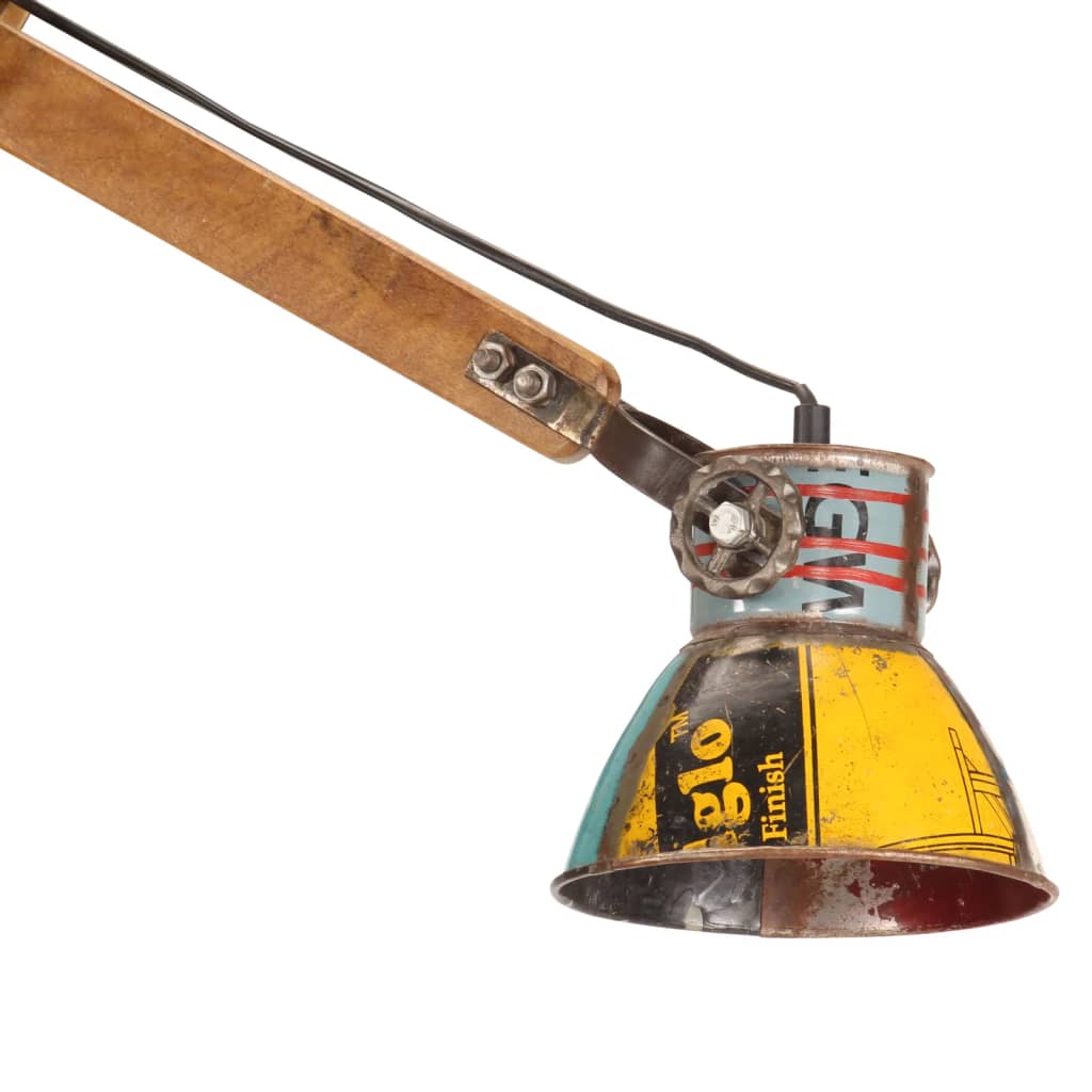 Applique in stile industriale, multicolore, rotonda, E27