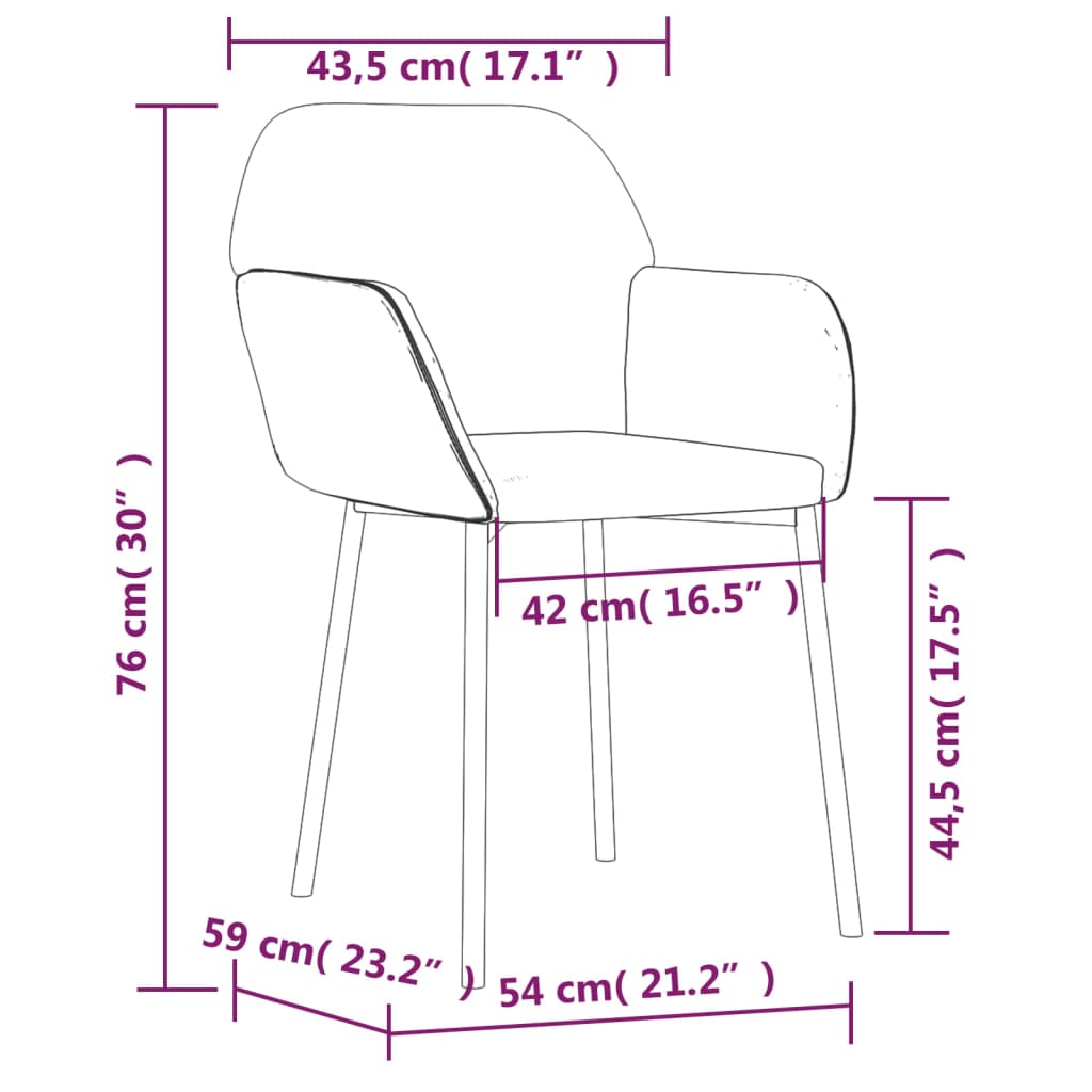 Esszimmerstühle 2 Stk. Schwarz Stoff und Kunstleder