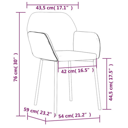 Esszimmerstühle 2 Stk. Schwarz Stoff und Kunstleder