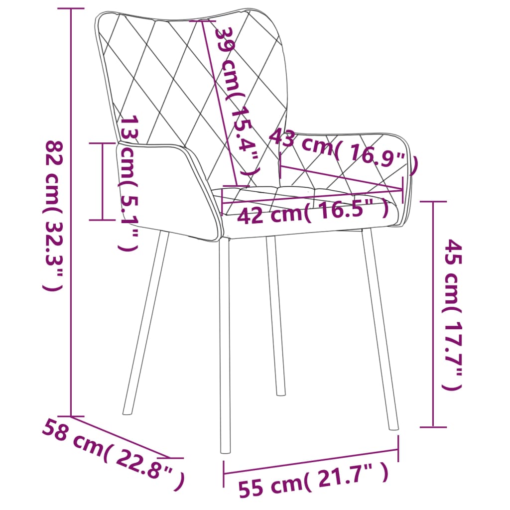 Esszimmerstühle 2 Stk. Creme Stoff