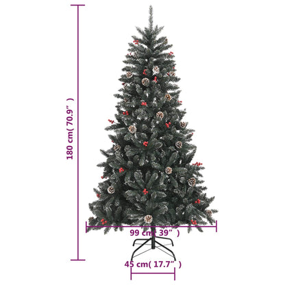 Künstlicher Weihnachtsbaum mit Ständer Grün 180 cm PVC