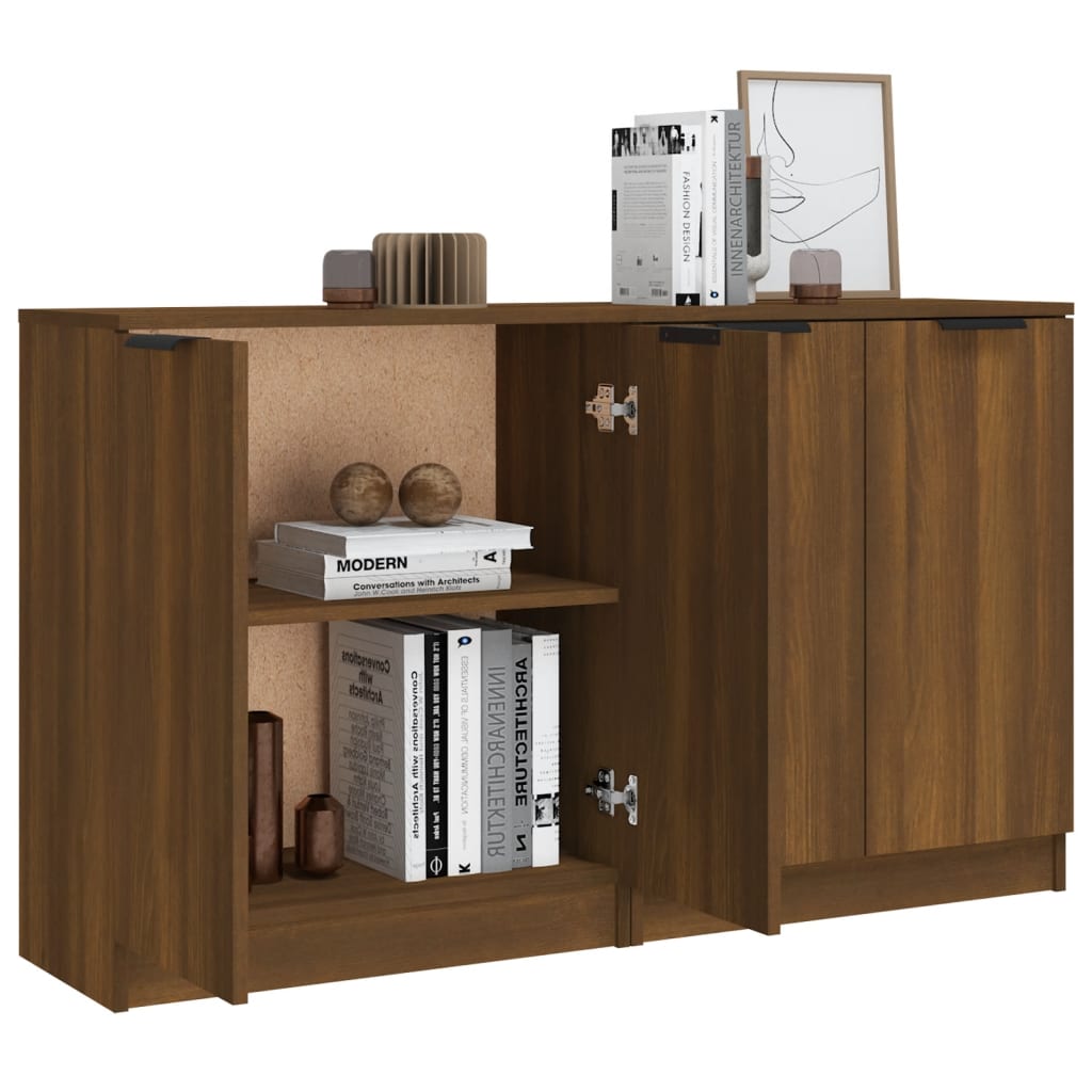 Sideboards 2 Stk. Braun Eichen-Optik 60x30x70 cm Holzwerkstoff