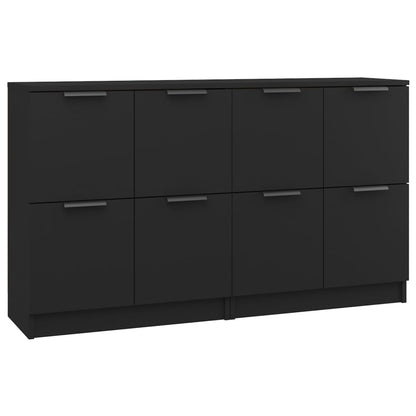 Sideboards 2 Stk. Schwarz 60x30x70 cm Holzwerkstoff