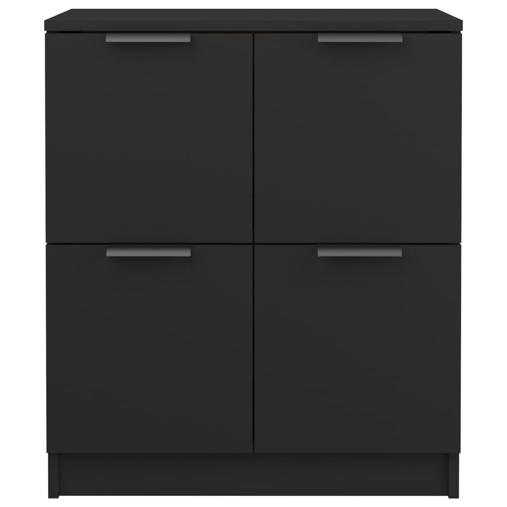 Sideboards 2 Stk. Schwarz 60x30x70 cm Holzwerkstoff