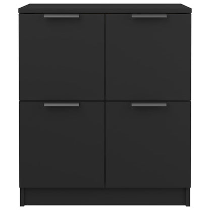 Sideboards 2 Stk. Schwarz 60x30x70 cm Holzwerkstoff