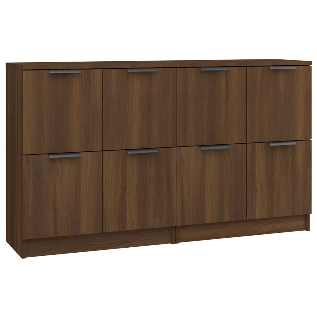 Sideboards 2 Stk. Braun Eichen-Optik 60x30x70 cm Holzwerkstoff