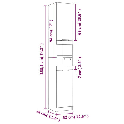 5-tlg. Badmöbel-Set Hochglanz-Weiß Holzwerkstoff