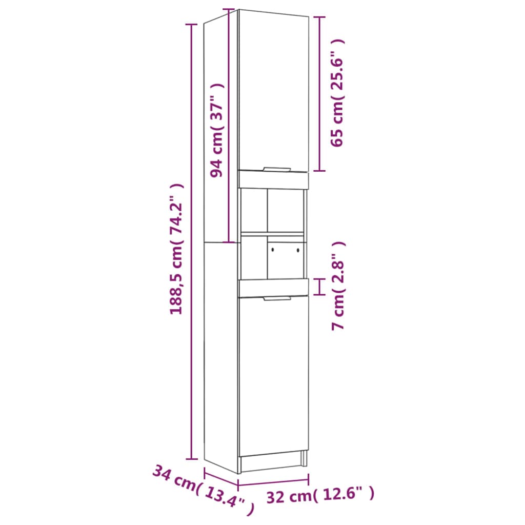 5-tlg. Badmöbel-Set Räuchereiche Holzwerkstoff