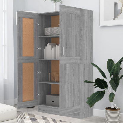 Bücherschrank Grau Sonoma 82,5x30,5x150 cm Holzwerkstoff