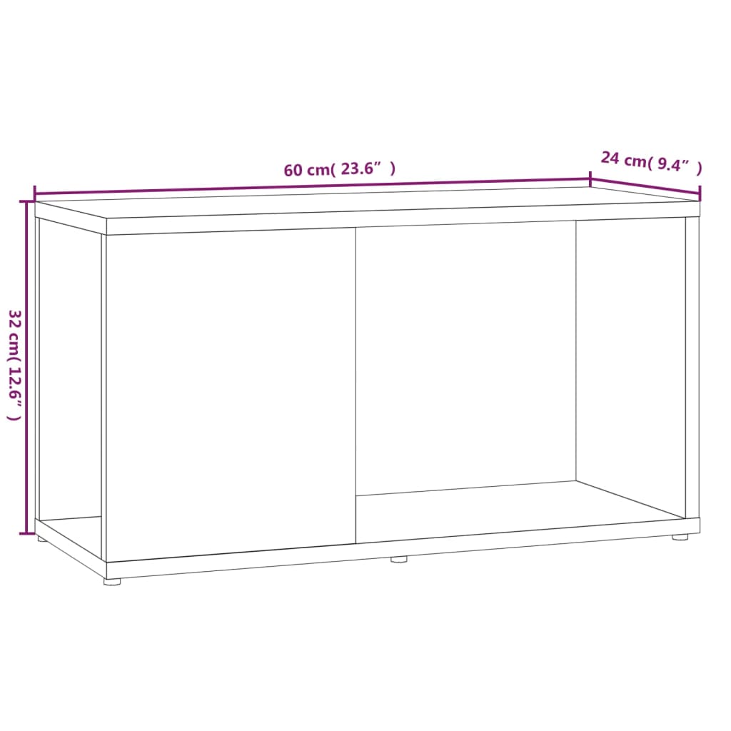 TV-Schrank Grau Sonoma 60x24x32 cm Holzwerkstoff