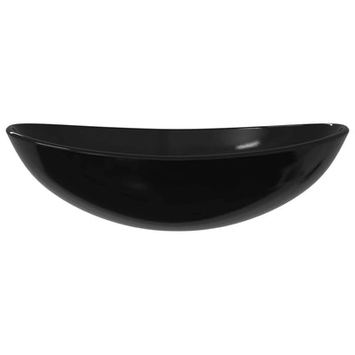 Waschbecken Hartglas 54,5x35x15,5 cm Schwarz