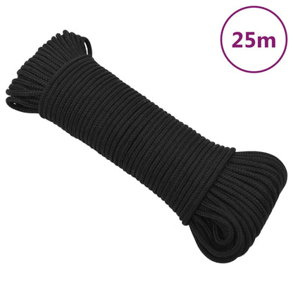 Bootsseil Schwarz 3 mm 25 m Polypropylen