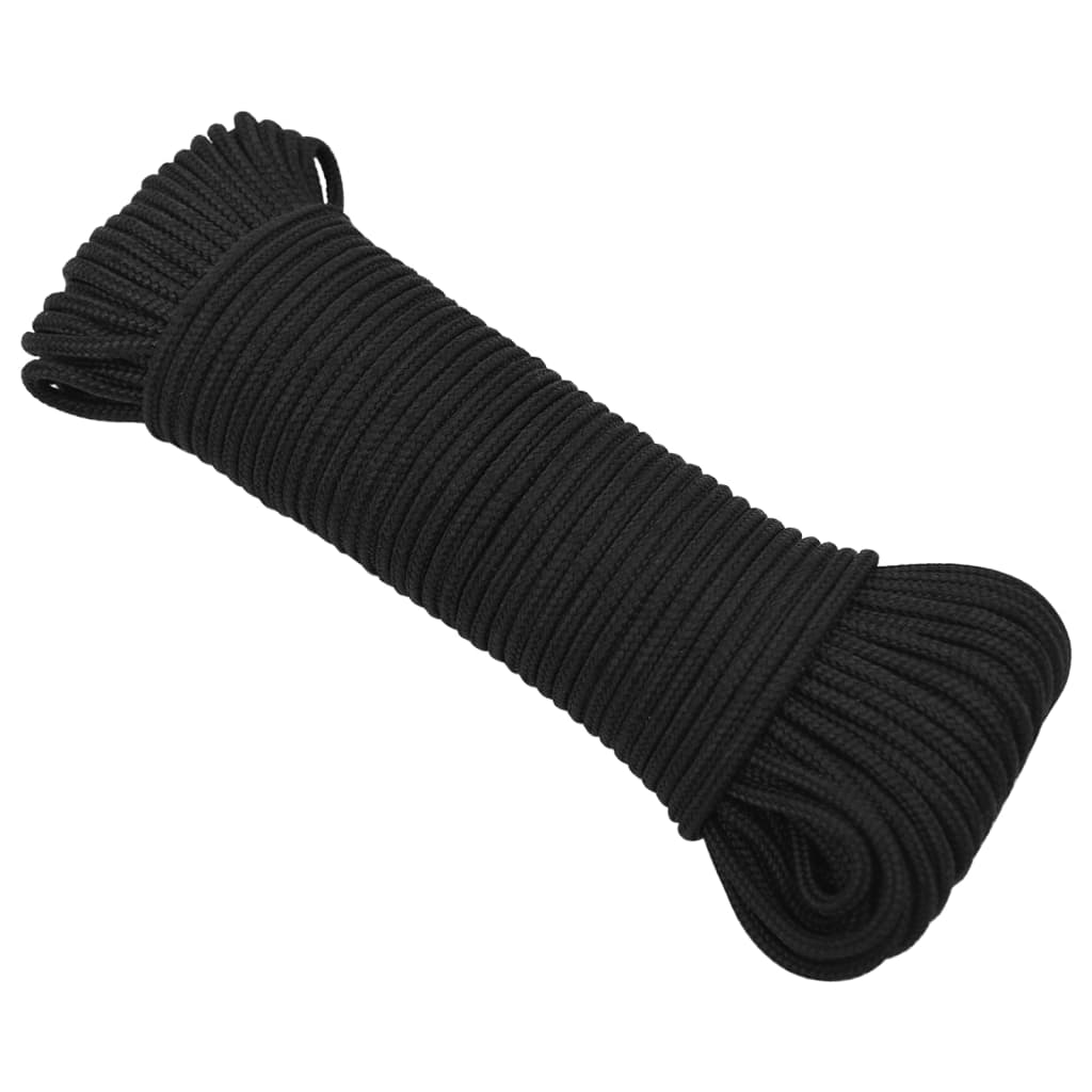 Bootsseil Schwarz 3 mm 50 m Polypropylen