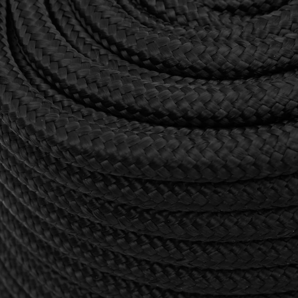 Bootsseil Schwarz 16 mm 50 m Polypropylen