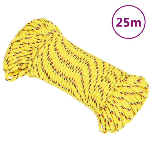 Bootsseil Gelb 4 mm 25 m Polypropylen