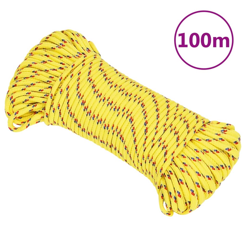 Bootsseil Gelb 4 mm 100 m Polypropylen