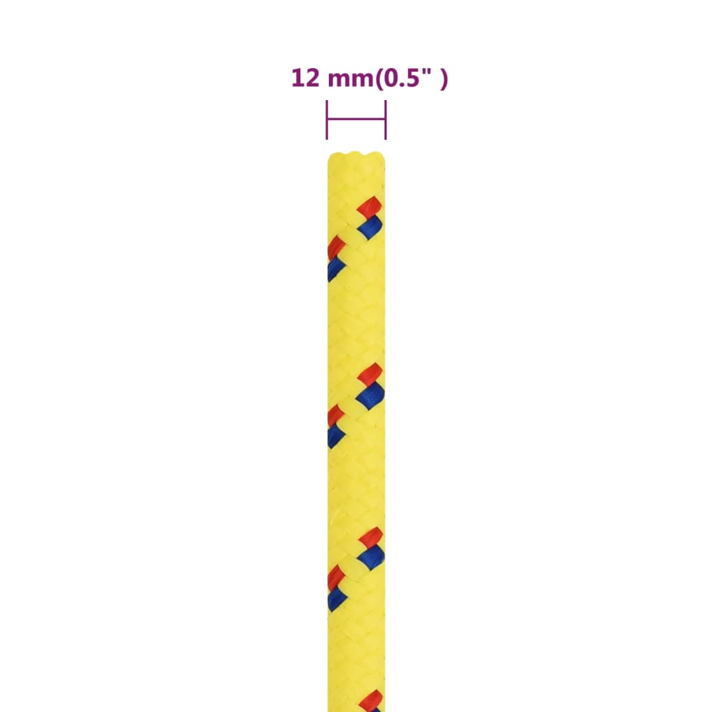 Bootsseil Gelb 12 mm 25 m Polypropylen