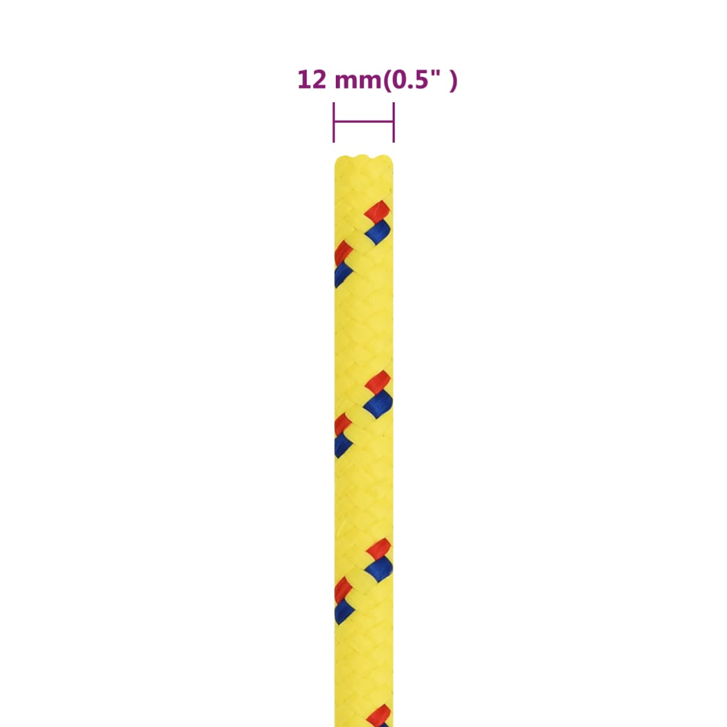 Bootsseil Gelb 12 mm 50 m Polypropylen