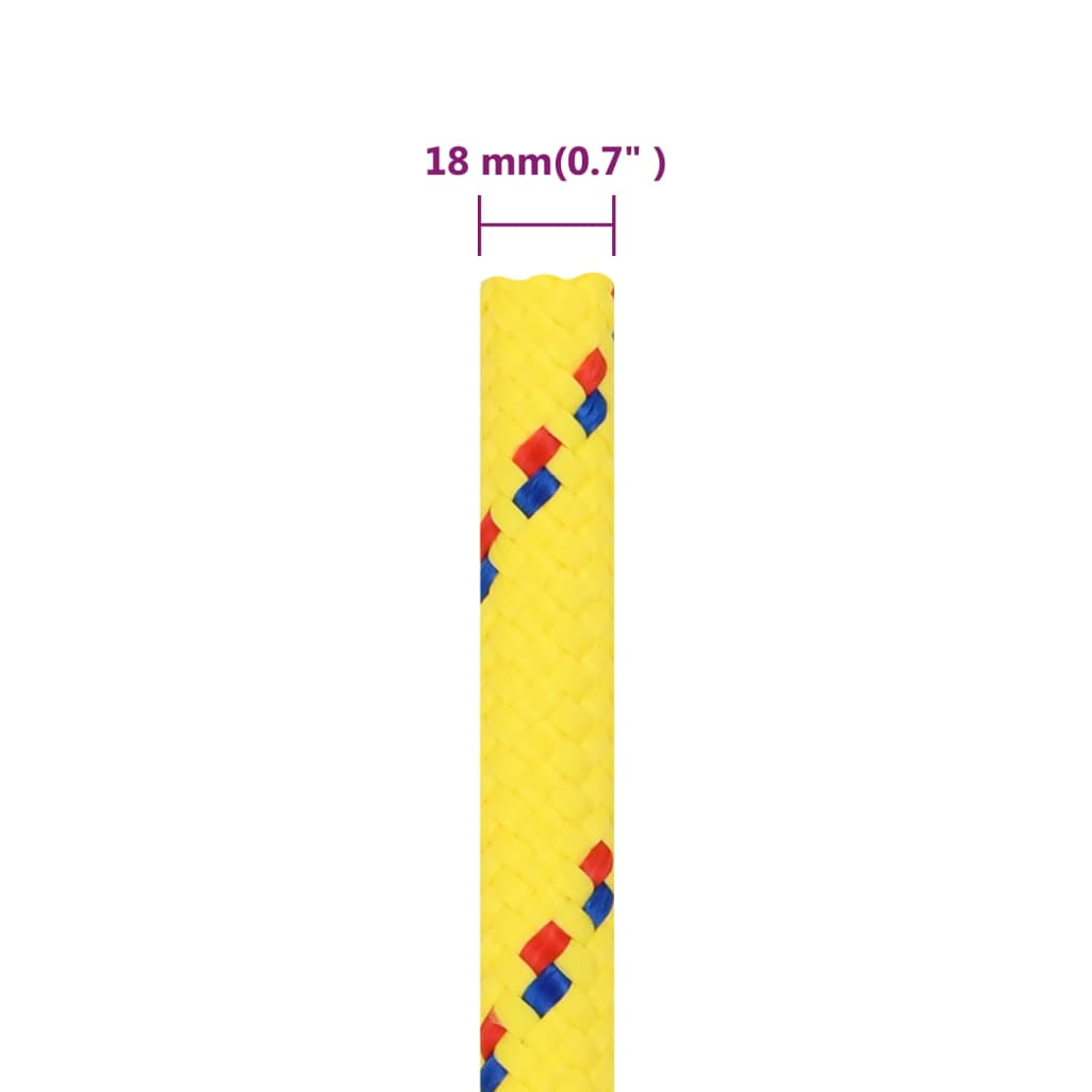 Bootsseil Gelb 18 mm 100 m Polypropylen