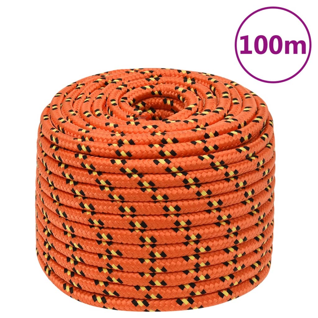 Bootsseil Orange 12 mm 100 m Polypropylen