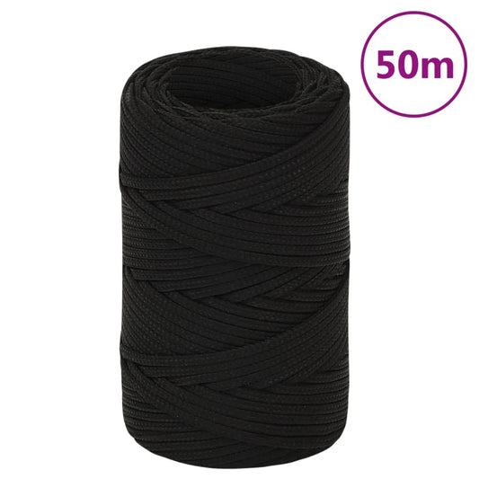 Arbeitsseil Schwarz 2 mm 50 m Polyester