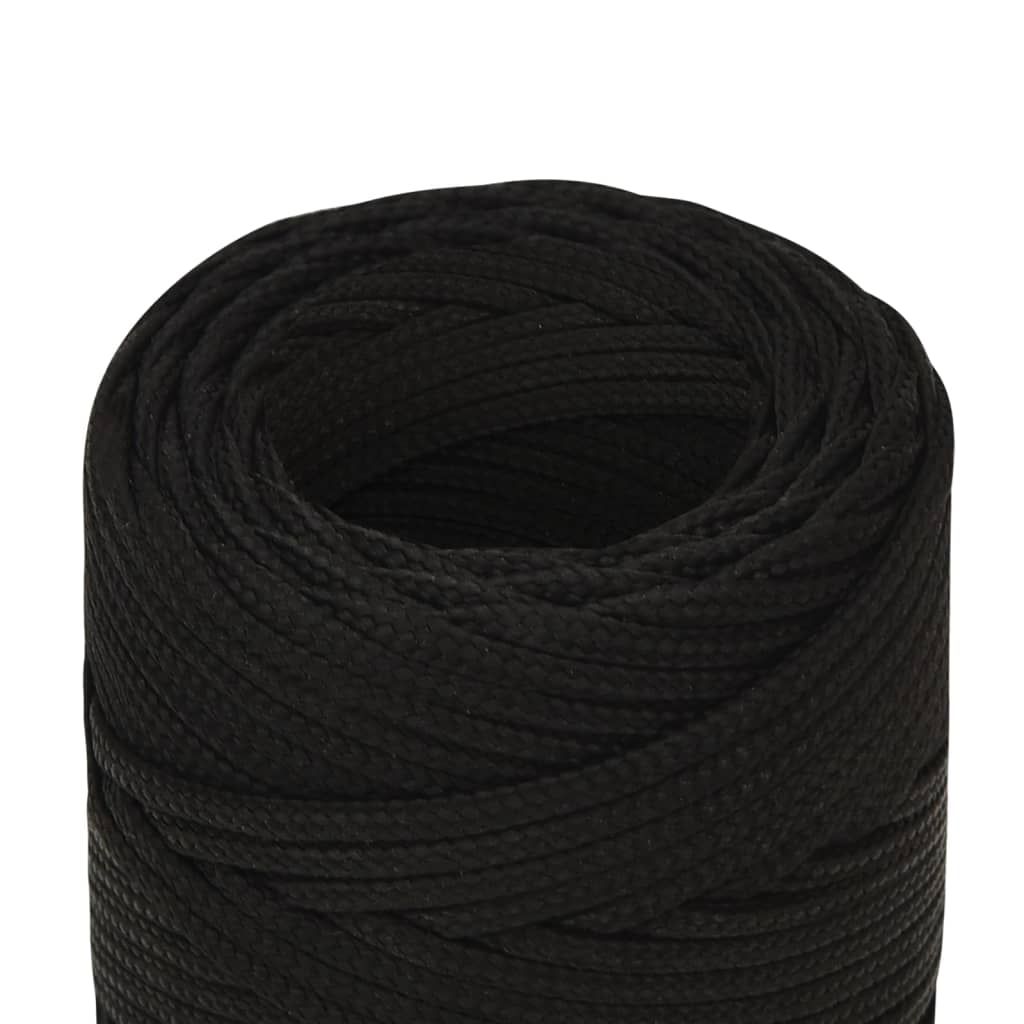 Arbeitsseil Schwarz 2 mm 500 m Polyester