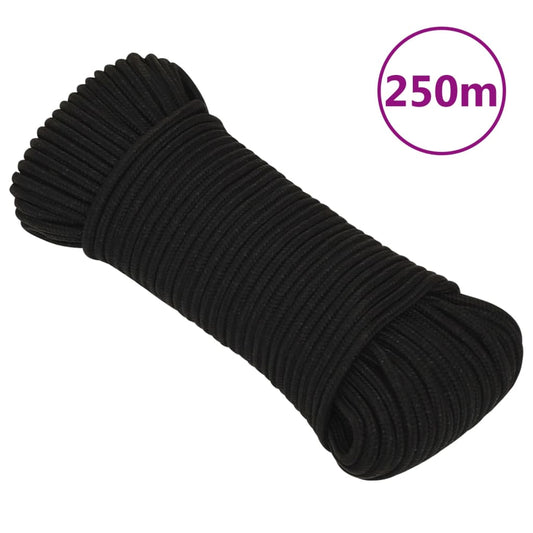 Arbeitsseil Schwarz 3 mm 250 m Polyester