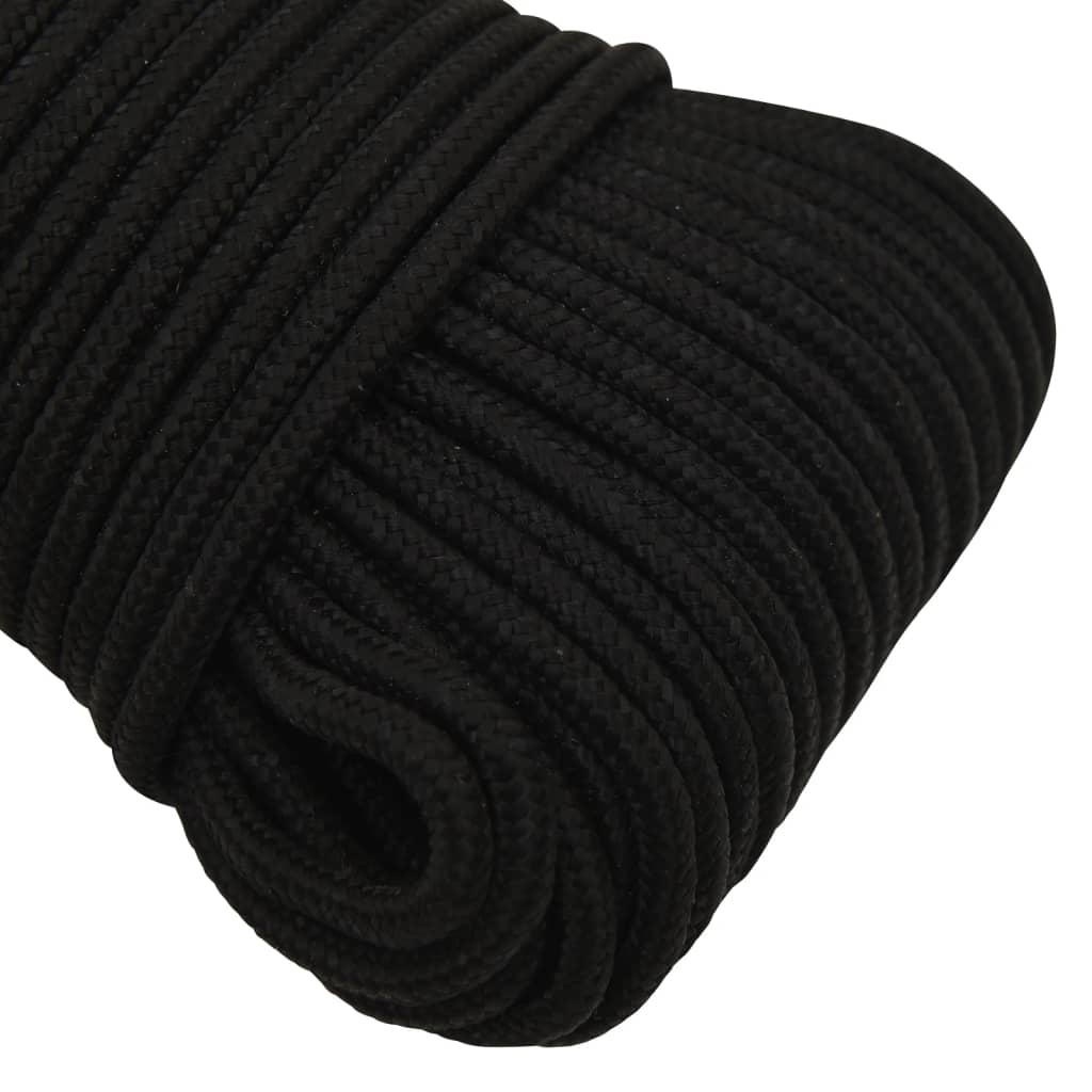 Arbeitsseil Schwarz 4 mm 25 m Polyester