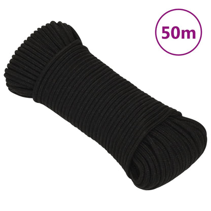 Arbeitsseil Schwarz 4 mm 50 m Polyester