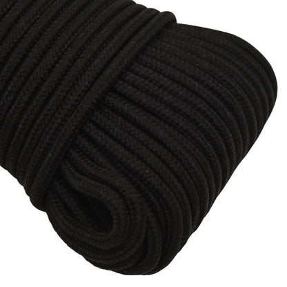 Arbeitsseil Schwarz 4 mm 50 m Polyester