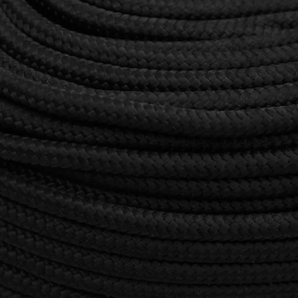 Arbeitsseil Schwarz 6 mm 50 m Polyester