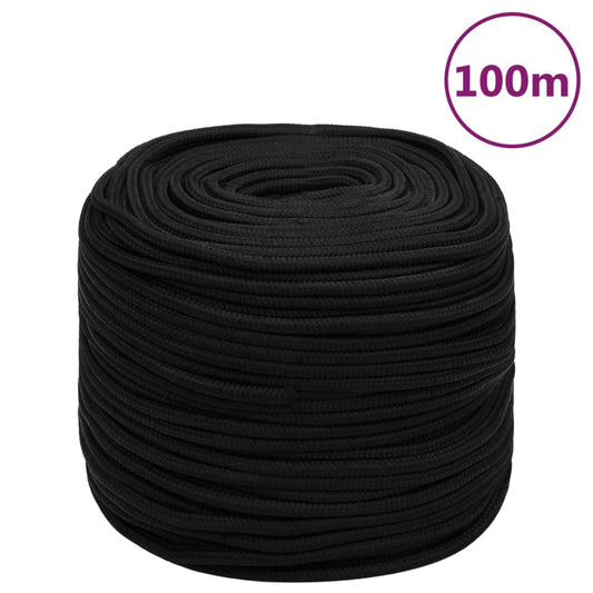 Arbeitsseil Schwarz 6 mm 100 m Polyester