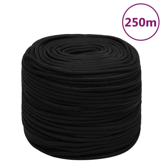 Arbeitsseil Schwarz 6 mm 250 m Polyester