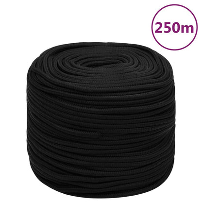 Arbeitsseil Schwarz 8 mm 250 m Polyester