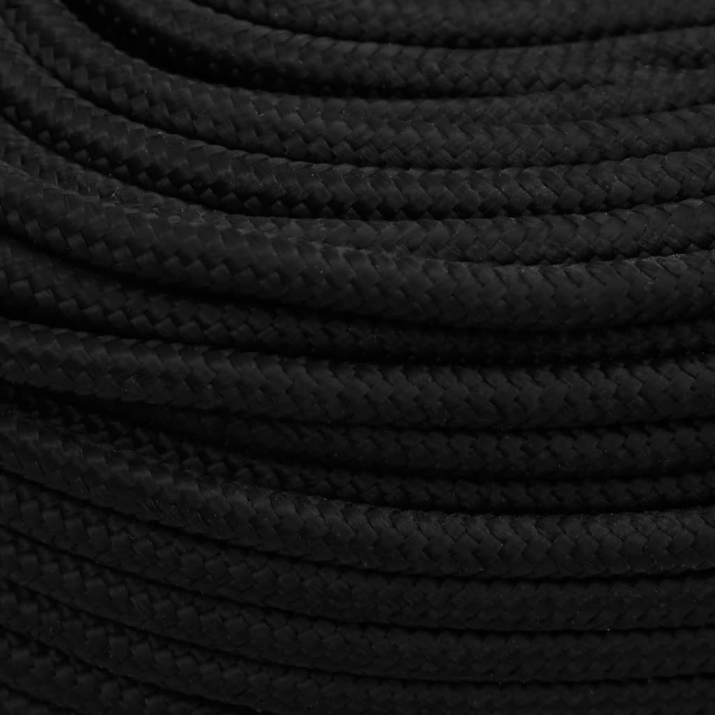 Arbeitsseil Schwarz 10 mm 50 m Polyester